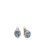 Brincos de placa, Prata de lei 925, Zircónia de cultivo