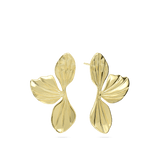 Brincos de placa, Banhado a Ouro, Nenhuma pedra