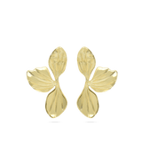 Brincos de placa, Banhado a Ouro, Nenhuma pedra