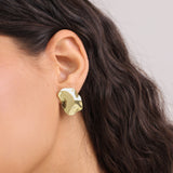 Brincos de placa banhados a ouro