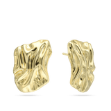 Brincos de placa, Banhado a Ouro, Nenhuma pedra