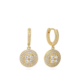 Pendentes, Banhado a Ouro, Zircónia de cultivo