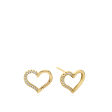 Brincos de placa, Banhado a Ouro, Zircónia de cultivo