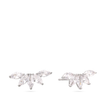 Brincos de placa, Prata de lei 925, Zircónia de cultivo