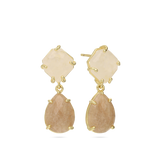 Pendentes, Banhado a Ouro, Quartzo de cultivo