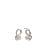 Pendentes em prata 925 com zircónia e pérola