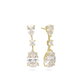 Pendentes banhados a ouro com zircónia