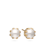 Brincos de espigão banhados a ouro com madrepérola