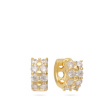 Argolas banhadas a ouro com zircónias