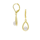 Pendentes banhado a ouro com pérola