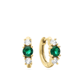 Argolas banhadas a ouro com zircónia