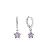 Pendentes em prata 925 com zircónia