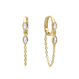 Argolas banhadas a ouro com zircónia