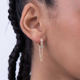 Argolas banhadas a ouro com zircónia