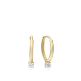 Argolas, Ouro de 9 quilates, Zircónia de cultivo