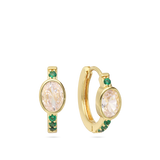 Argolas banhadas a ouro com zircónia