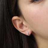 Argolas em prata 925 com zircónias