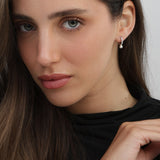 Argolas em prata 925 com zircónia e swarovski
