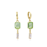 Argolas banhadas a ouro com vidro cristal
