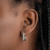 Argolas em prata 925 com zircónias