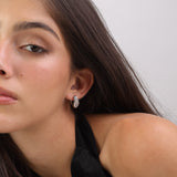 Argolas em prata 925 com zircónia