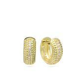Argolas largas banhadas a ouro com zircónias