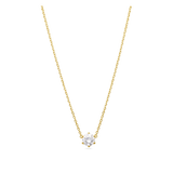 Fio com pendente banhado a ouro com zircónia