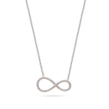 Fio com pendente infinito em prata com zircónia