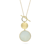 Fio com pendente banhado a ouro com amazonita