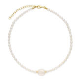Colar choker, Banhado a Ouro, Pérola cultivada