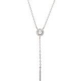 Fio com pendente em prata 925 com zircónia