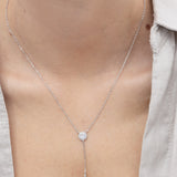 Fio com pendente em prata 925 com zircónia