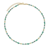 Colar choker banhado a ouro com cristal