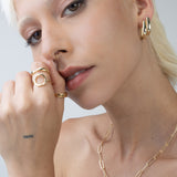 Corrente grande banhada a ouro