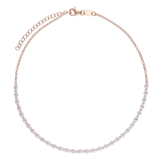 Choker, Colar de tenis, Banhado a ouro rosa, Zircónia de cultivo