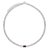 Colar choker em prata 925 com zircónia