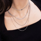 Colar choker em prata 925 com zircónia