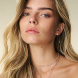 Choker ténis banhado a ouro rosa com zircónias