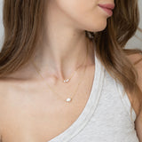 Colar duplo banhado a ouro com pérolas