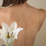 Fio com pendente banhado a ouro com swarovski