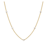 Colar de pérolas banhado a ouro
