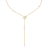 Fio com pendente, Banhado a Ouro, Pérola cultivada