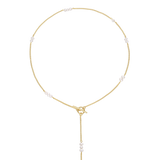 Fio com pendente, Banhado a Ouro, Pérola cultivada