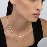 Colar duplo banhado a ouro