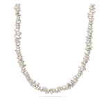 Colar com pedras de hematita com metais