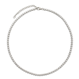 Colar choker tenis em prata de lei 925 com zircónias