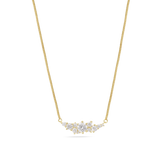 Fio com pendente banhado a ouro com zircónia