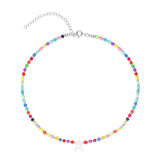 Colar choker, Prata de lei 925, Madrepérola de cultivo, Vidro cristal