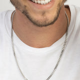 Colar masculino em aço inoxidável