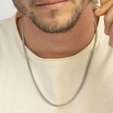 Colar masculino em aço inoxidável